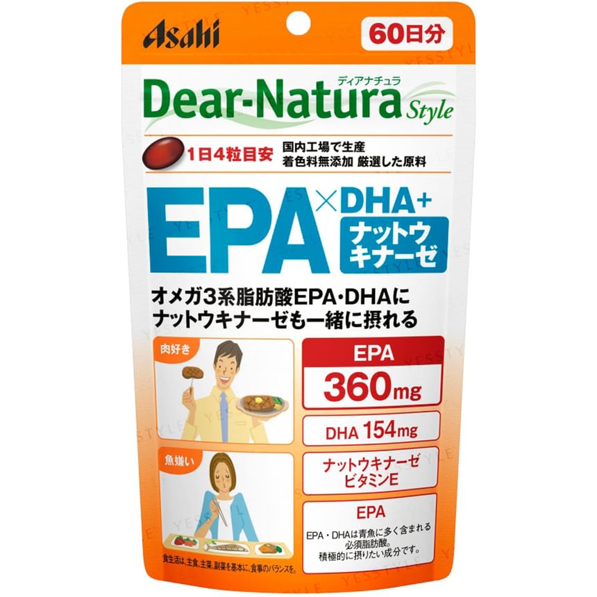 Asahi - Dear-Natura Style EPA x DHA + Nattokinase 60 dagen