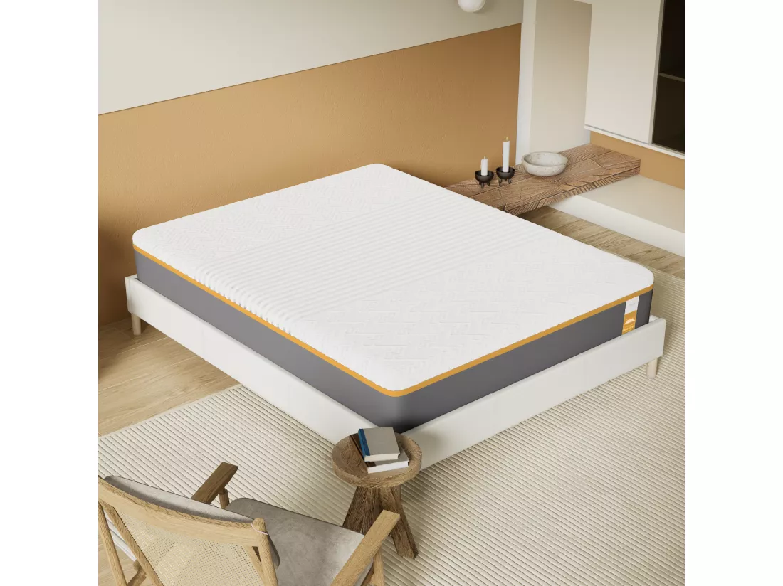 Matelas 180x200cm Ferme, Latex Naturel et Gel Mémoire De Forme, 28 Cm D'épaisseur