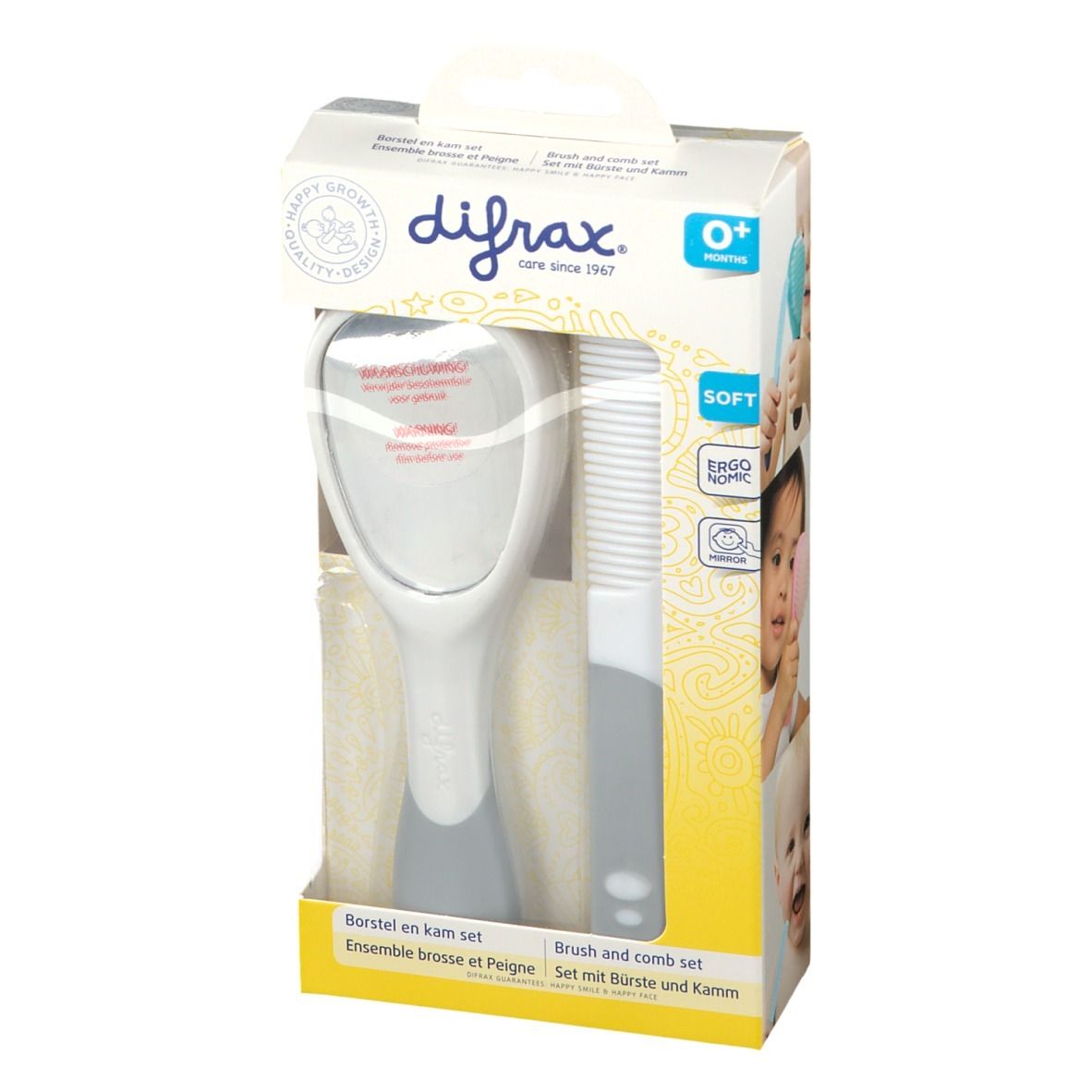 difrax® Babybürste und Kamm Set