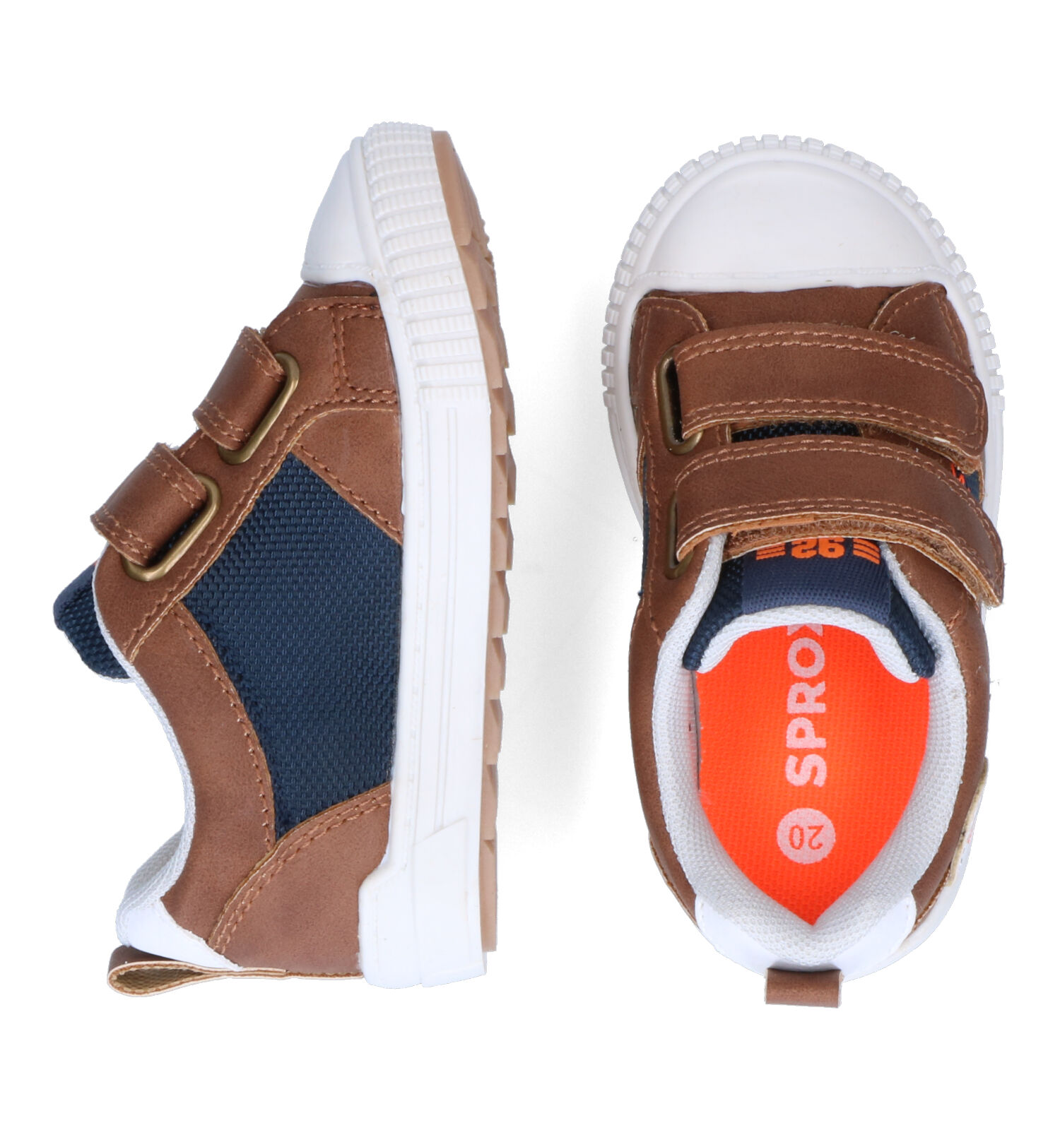 Velcroschoenen cognac