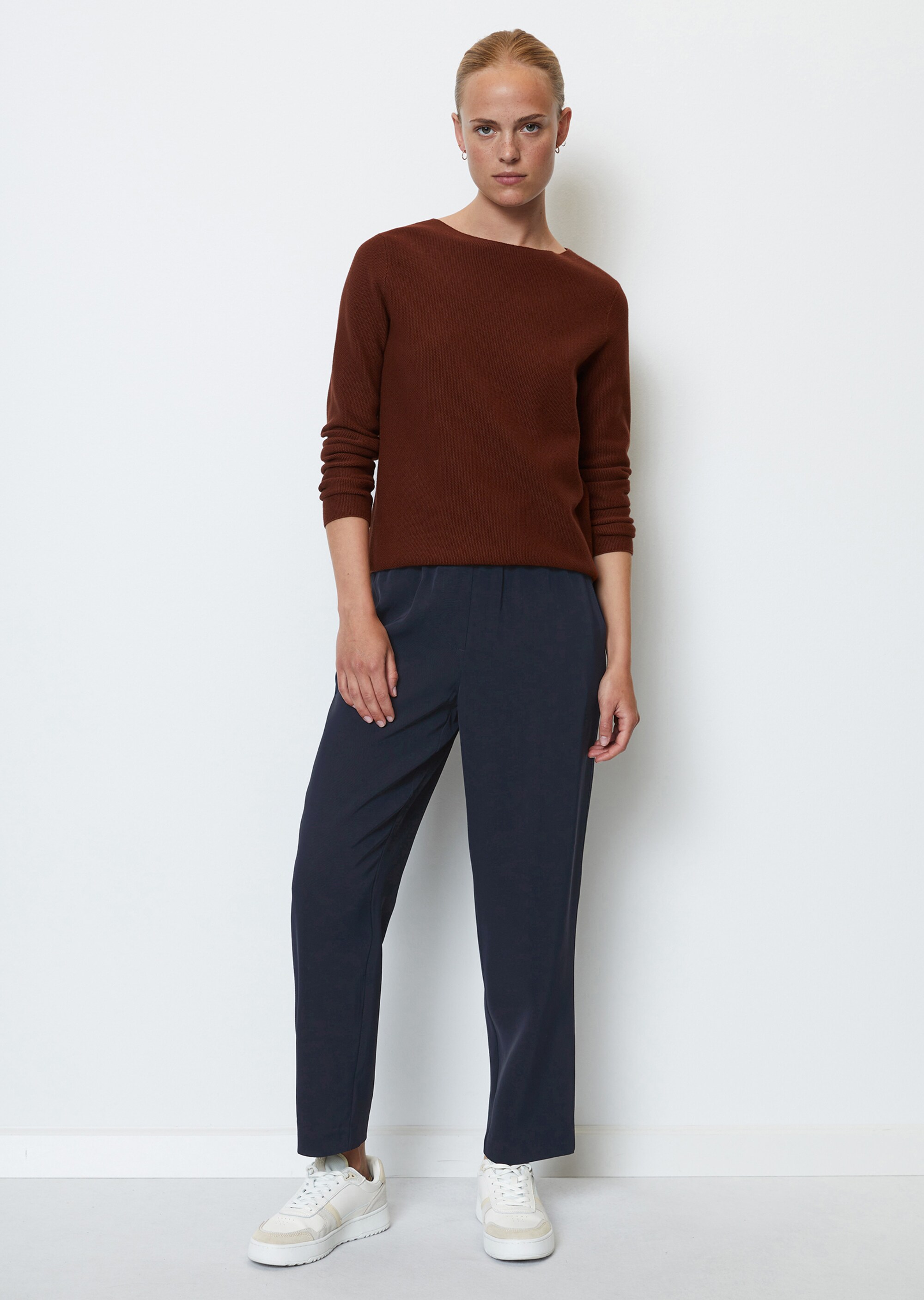 Pullover mit Reiskorn-Struktur aus softem Organic Cotton