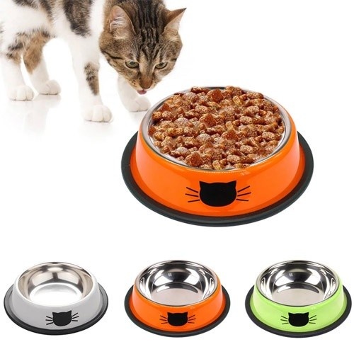 Alimentador de aço MyPetCare, laranja