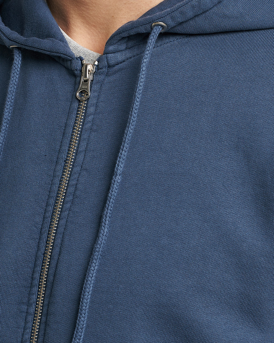 Colorful Standard Classic Organic Full Zip Hood Petrol Blue