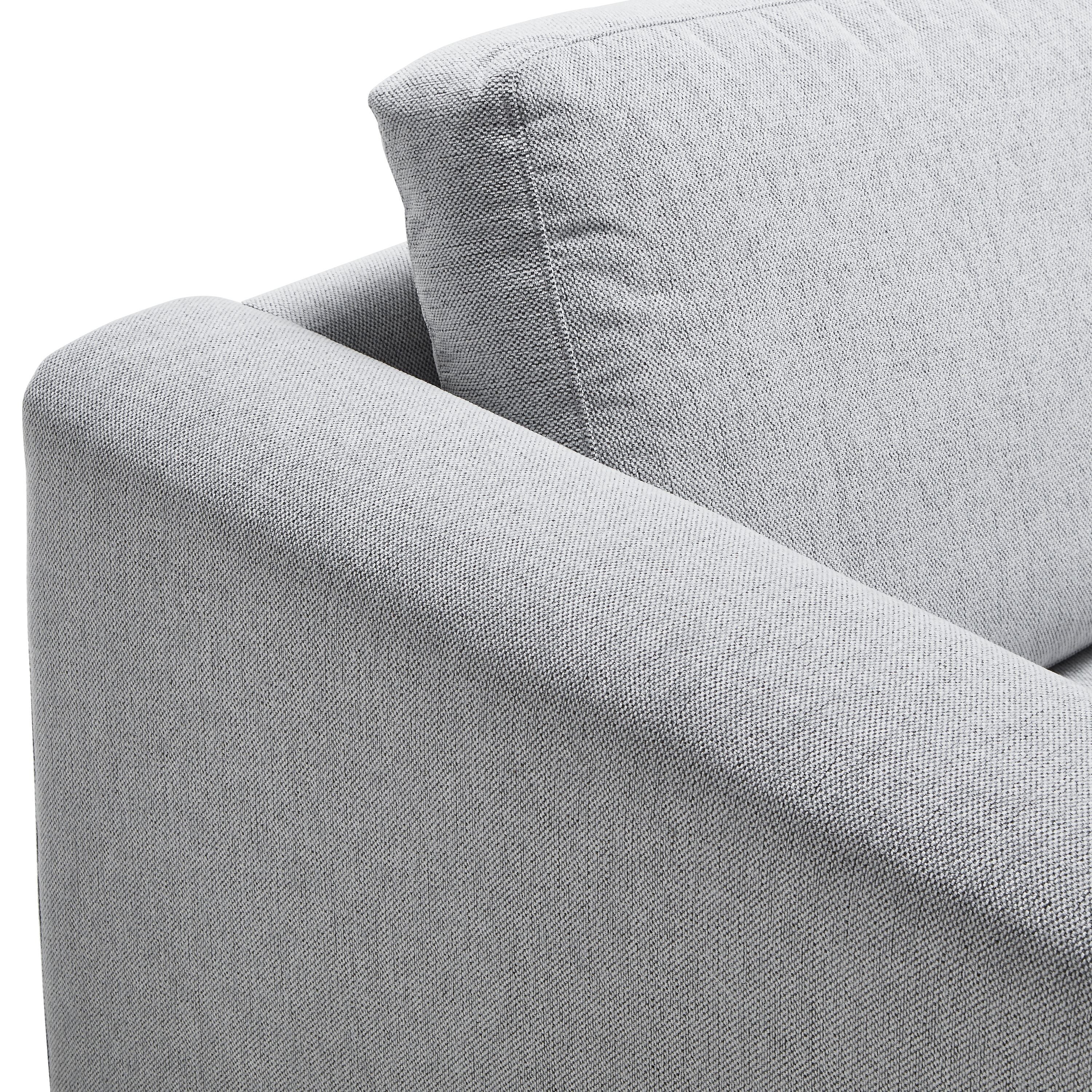 DIENER Ecksofa - Weiss / Schwarz / B: 235.0 cm x T: 156.0 cm x H: 81.0 cm