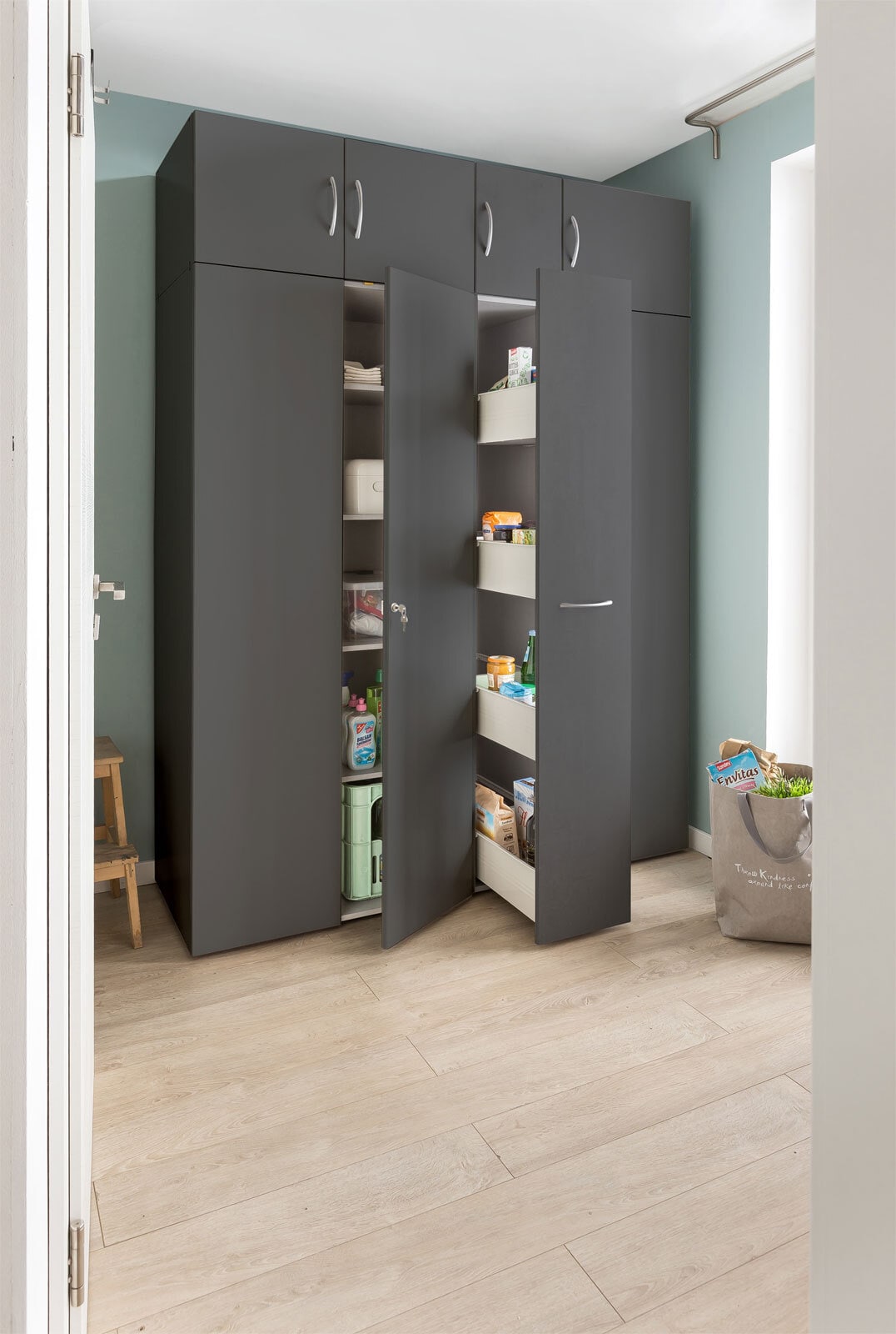 Aufsatzschrank Multiraumkonzept 80x40x54 cm grau