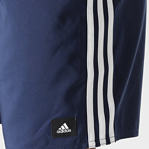 Short De Bain A Bandes 3 Stripes HT4359 Bleu Marine