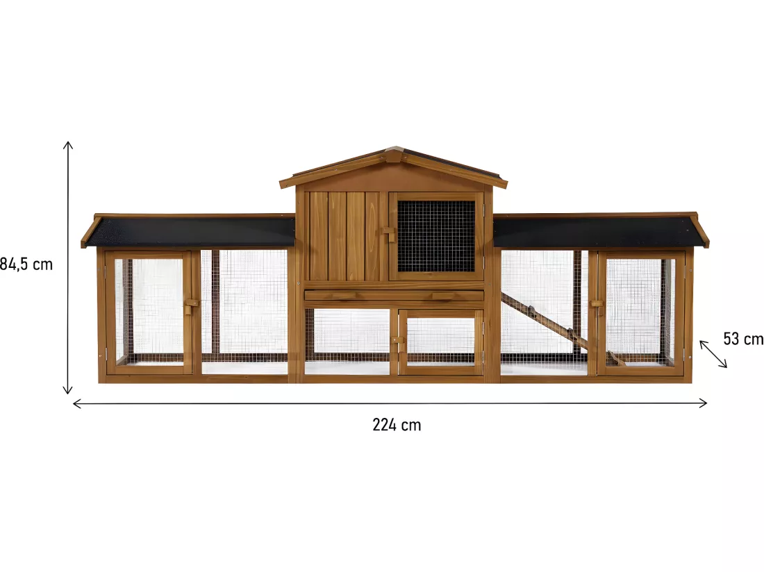 Clapier pour lapin en bois 