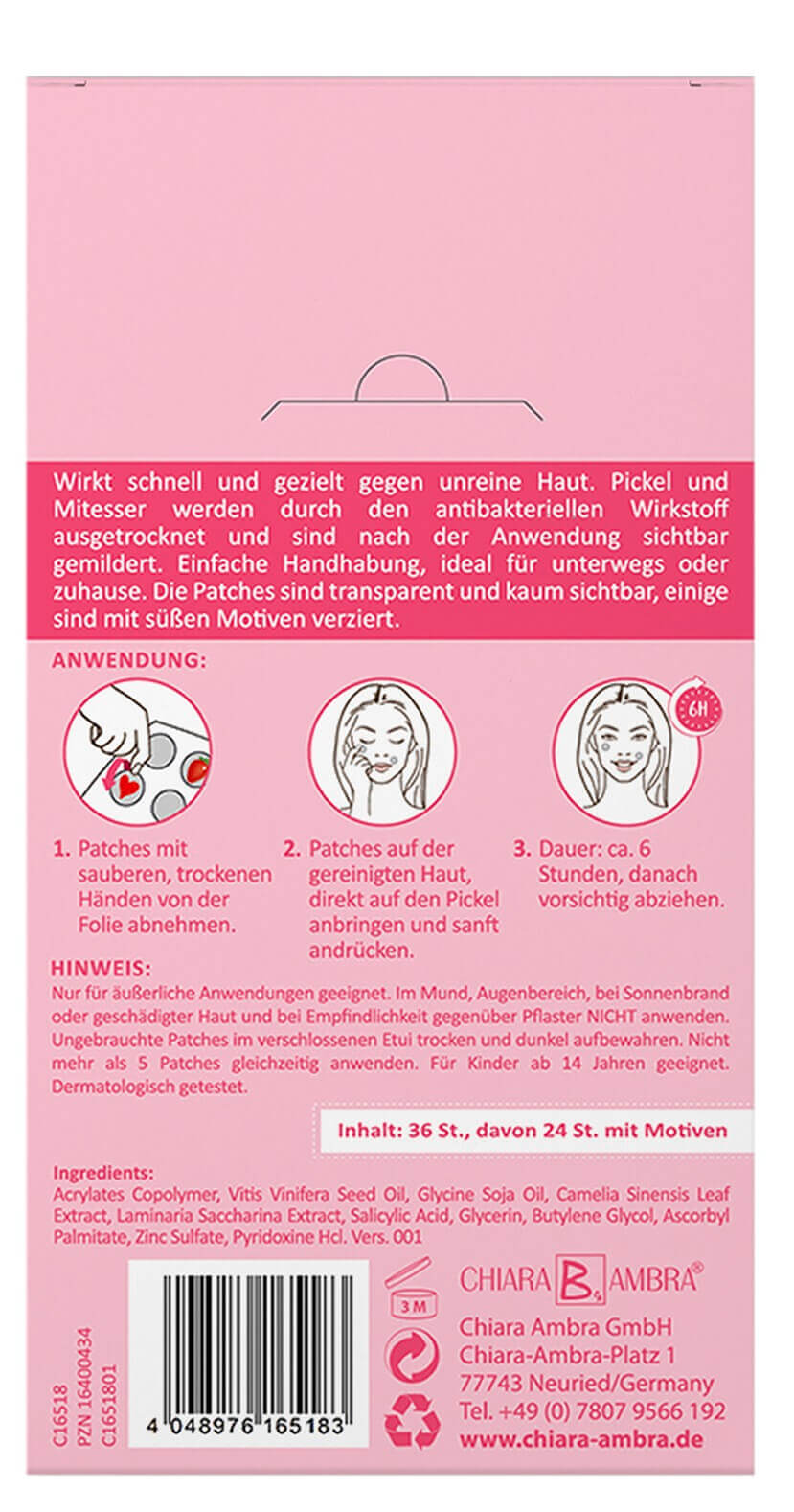 Anti-Pickel-Patches für unreine Hautstellen