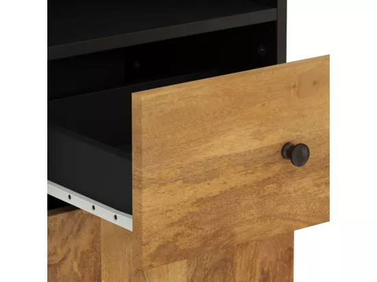 Armoire de salle de bain 38x33x160 cm bois massif de manguier