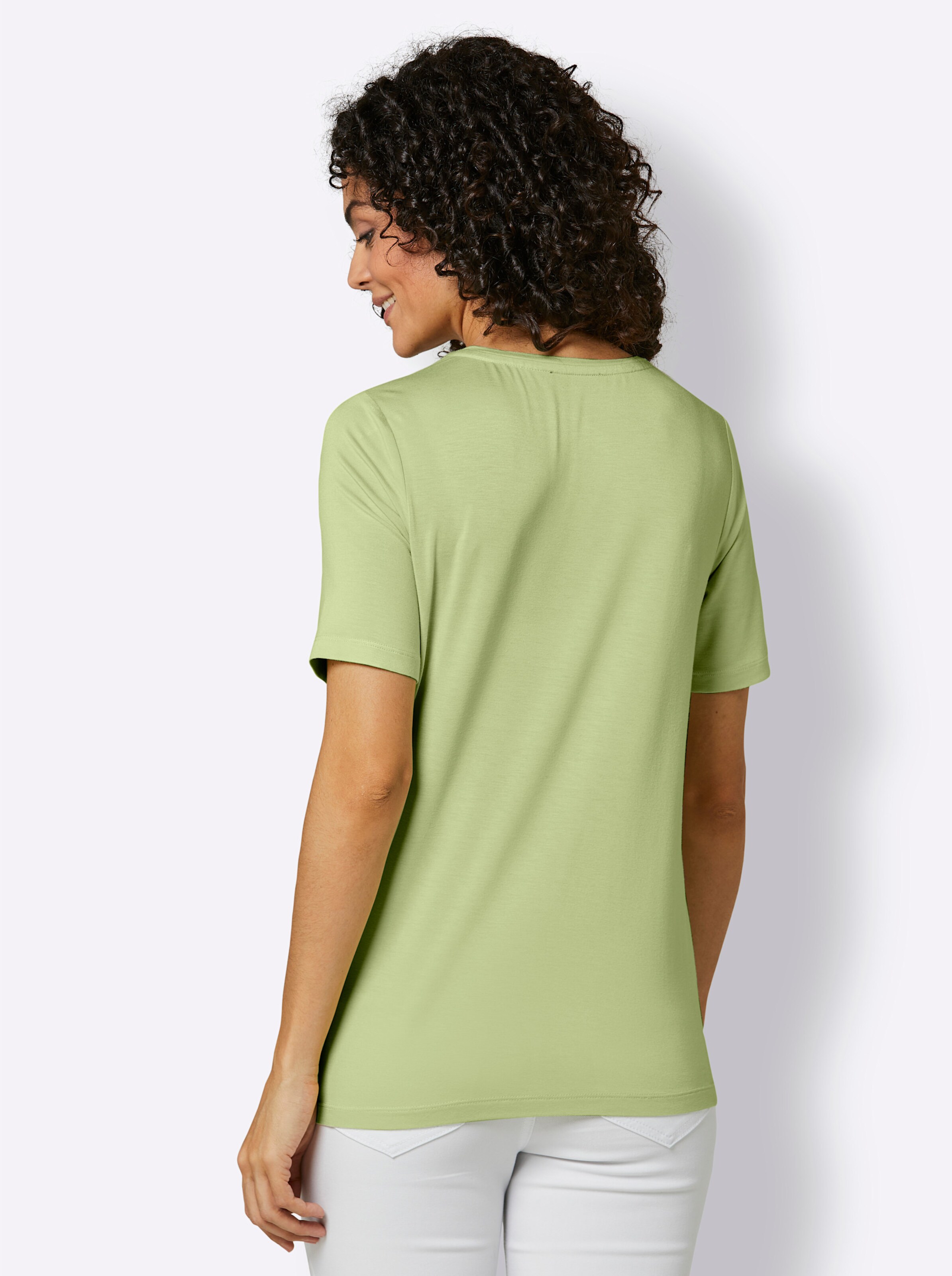 CREATION L PREMIUM Edel-Viskose-Shirt in pistazie