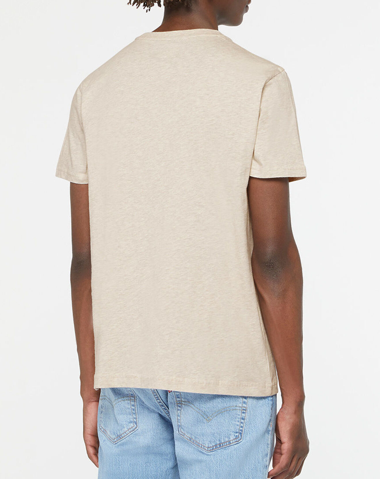 Hackett London T-Shirt poche fantaisie beige chiné
