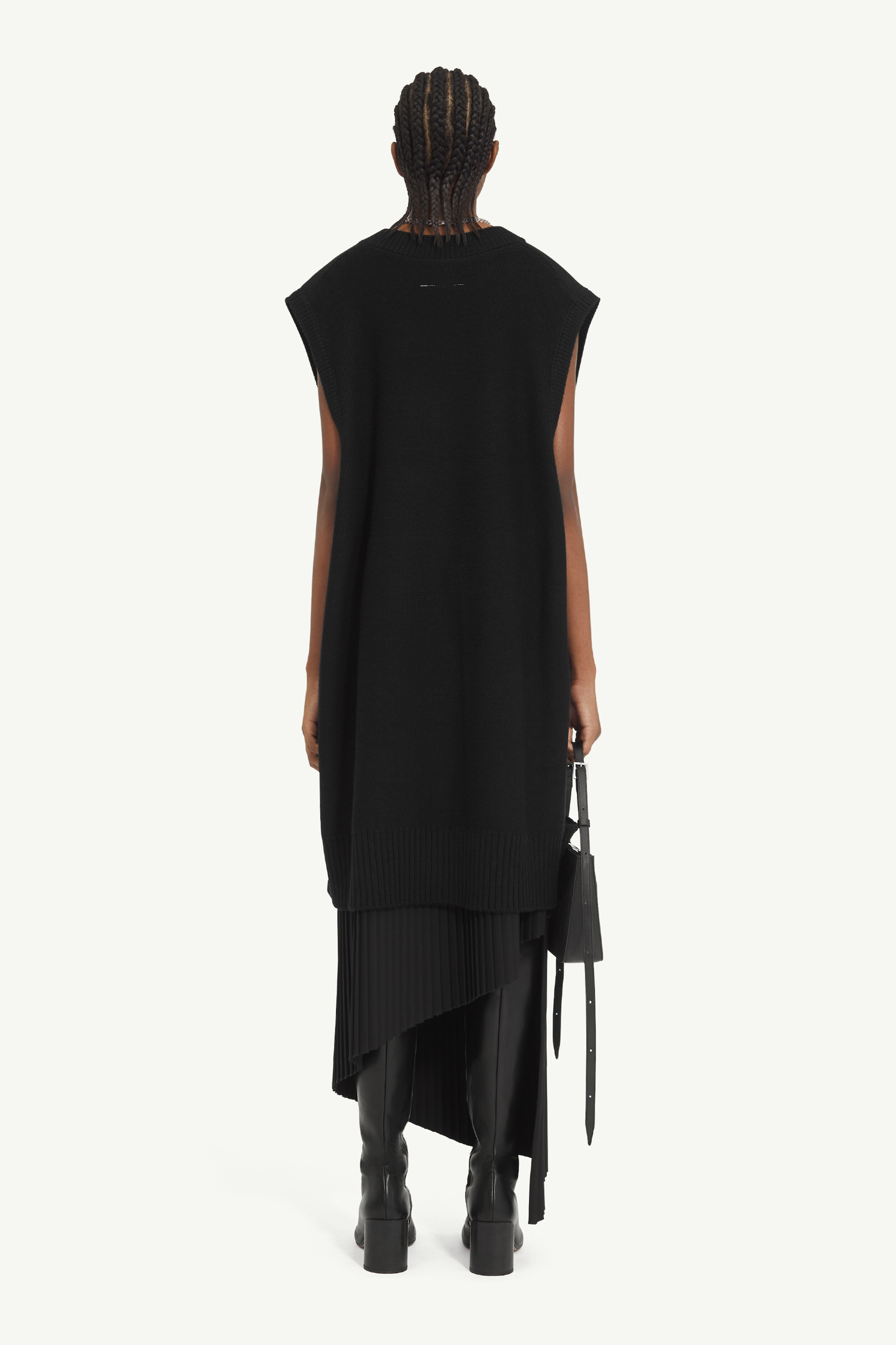 Mini robe en laine effet usé pour femme | MM6