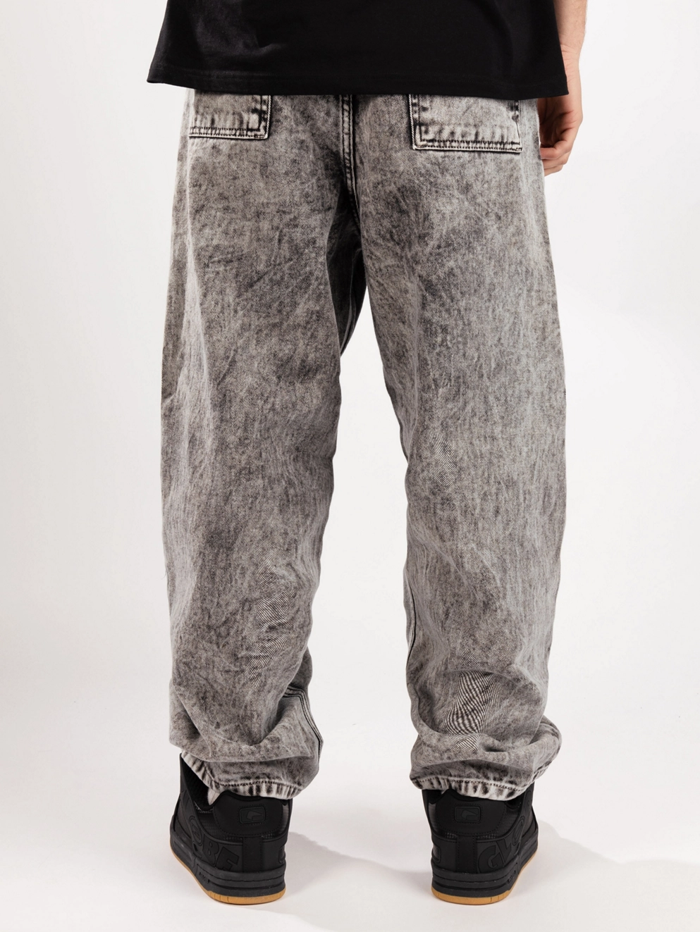 Blue Flowers Reworked Denim - Eco Jeans stone wash
