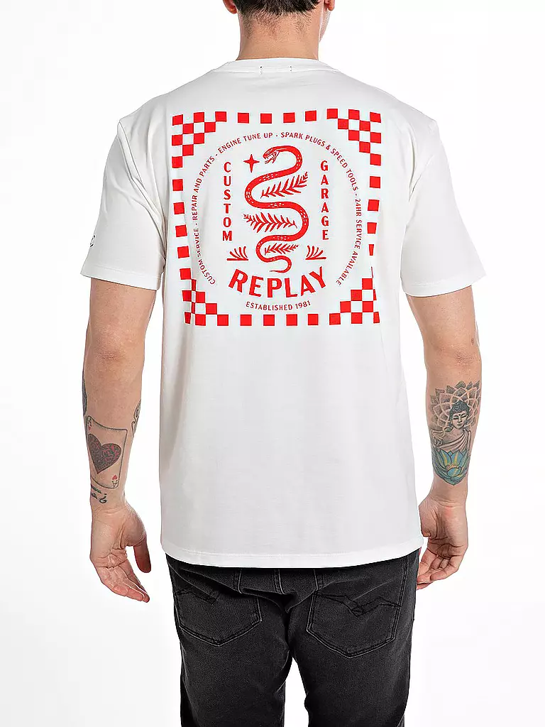 REPLAY T-Shirt weiss