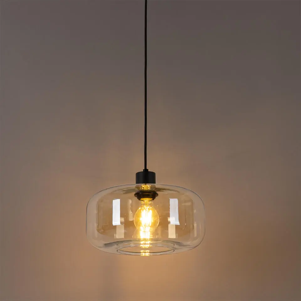 Qazqa hanglampen bizle beige e27