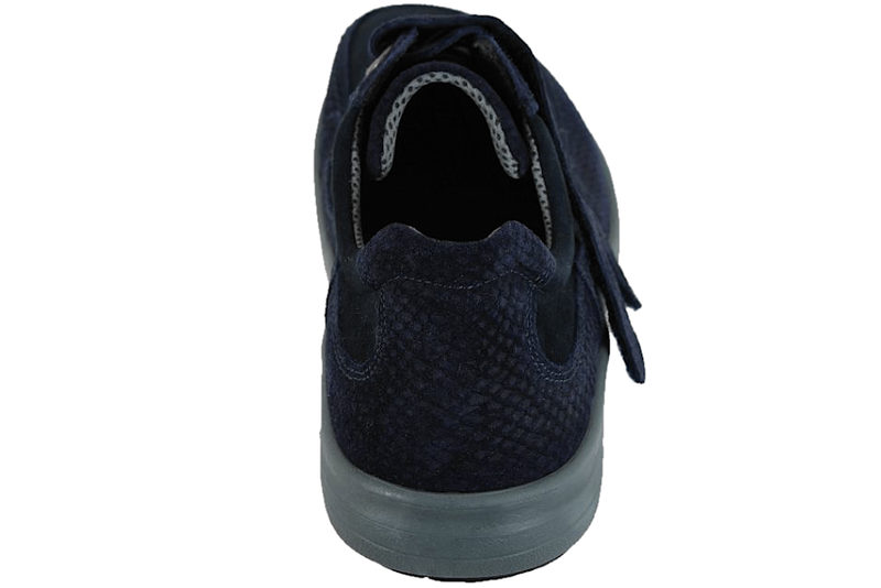 NEW FEET SKO I MØRKEBLÅ NUBUCK MED ORTHOSTRETCH