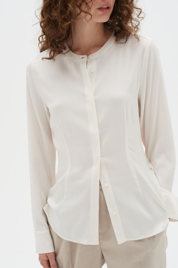 InWear LikoIW Shirt Premium - 93% Silk Whisper white