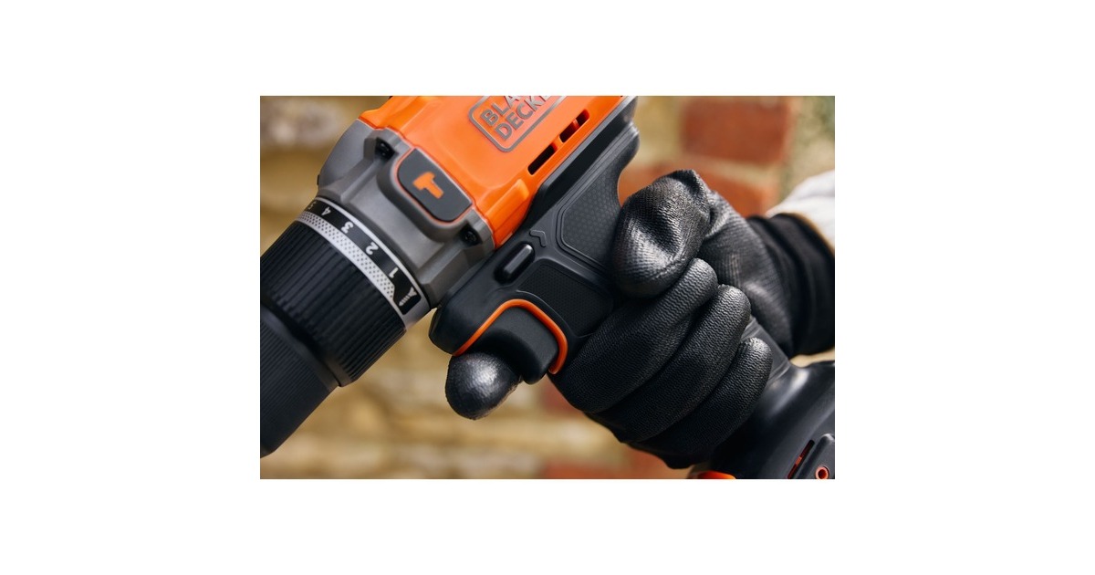 BLACK+DECKER18V 2.0Ah Schroefklopboormachine  (Zwart/oranje)