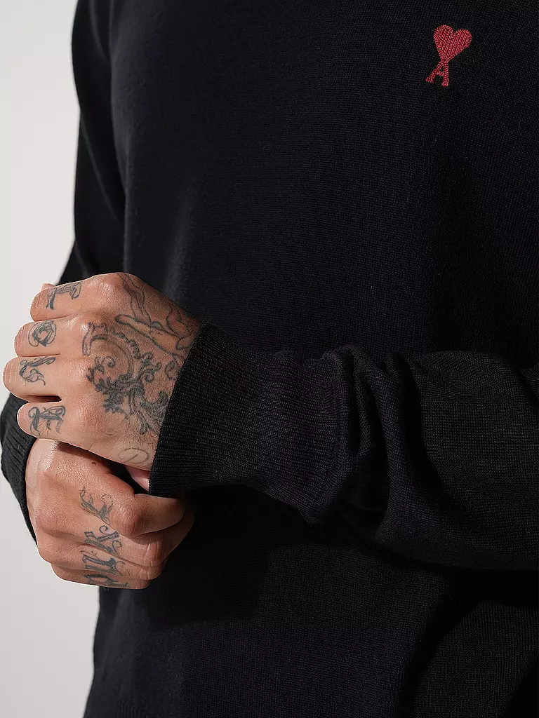 AMI PARIS Rollkragenpullover schwarz