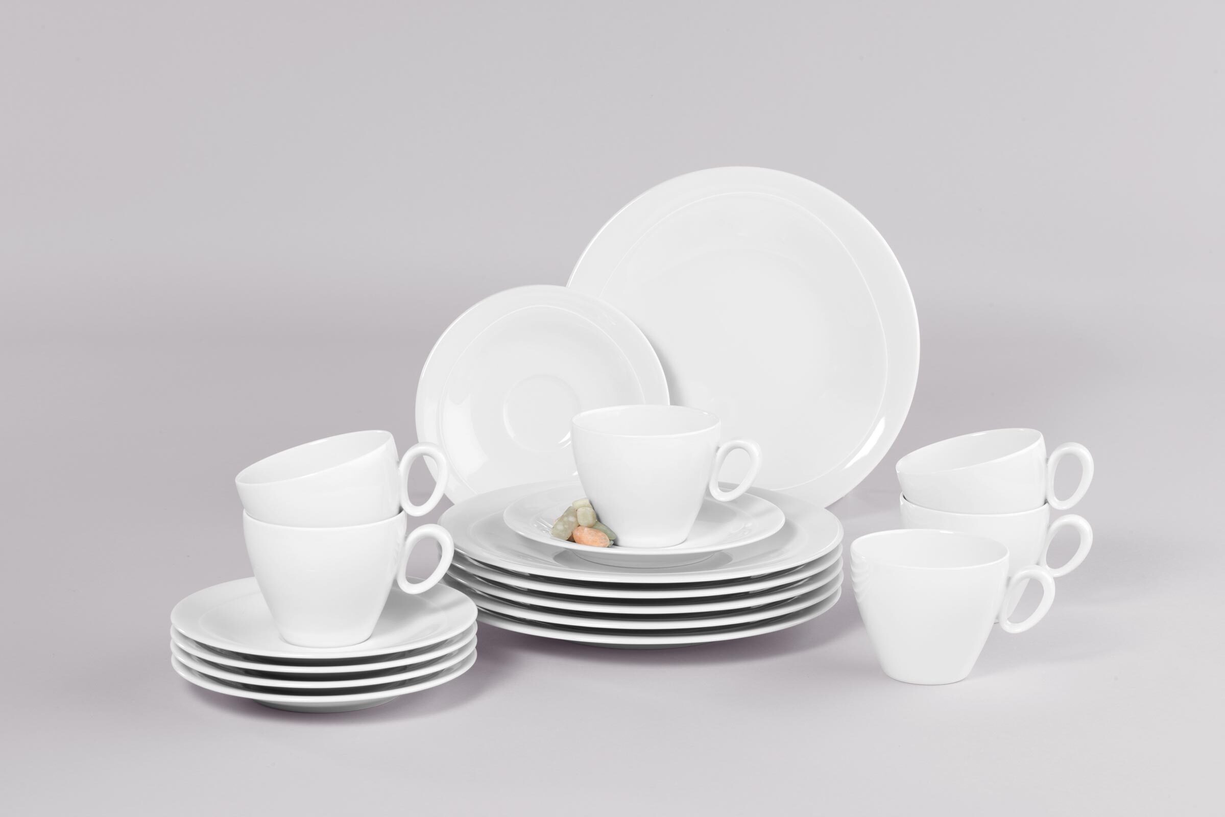 Seltmann Weiden Kaffeeservice Trio Weiß 18er Set