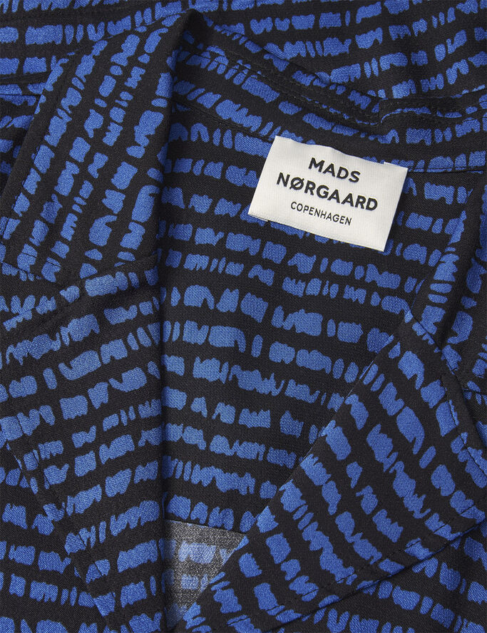 Mads Nørgaard - Copenhagen Star Henny Shirt AOP Blå med print