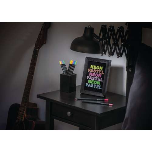 FABER-CASTELL Black Edition Buntstifte Neon & Pastell, 12er-Kartonetui