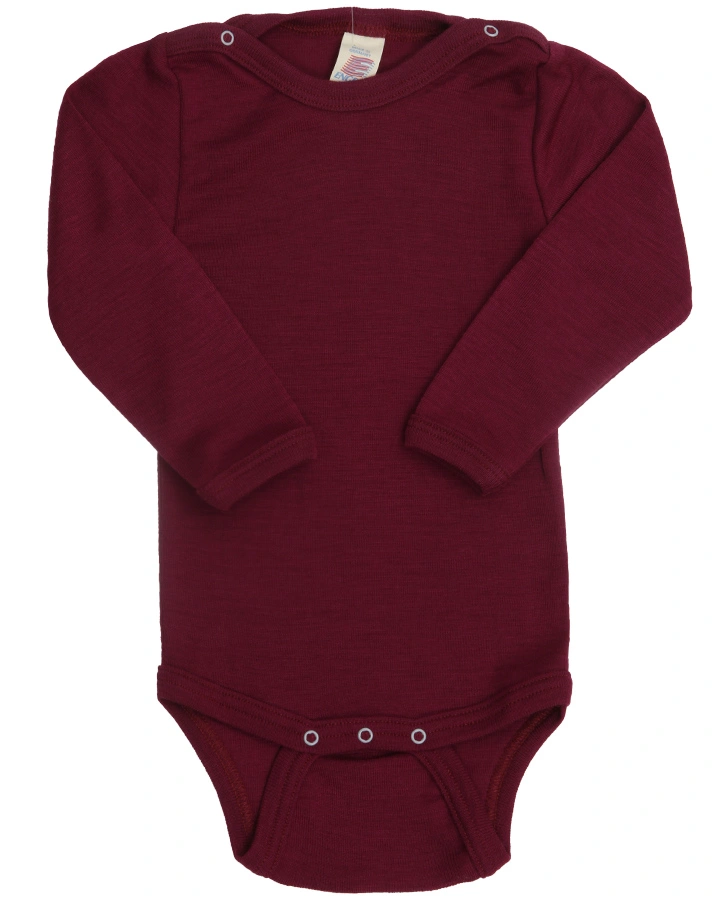 Langarm-Body COSY BASICS mit Seide in hibiscus