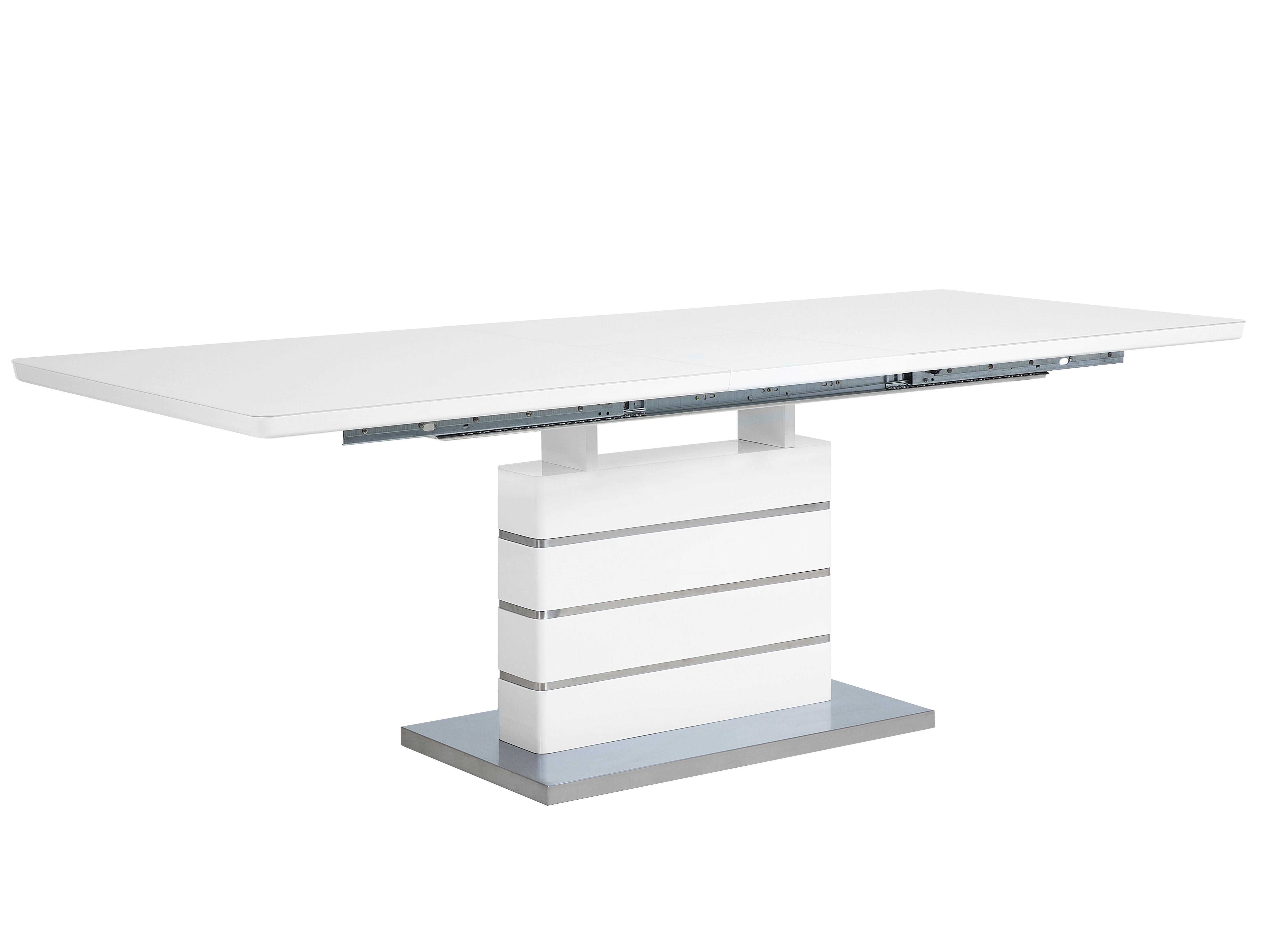 Eettafel uitschuifbaar HAMLER Wit 90 cm 180/220 cm