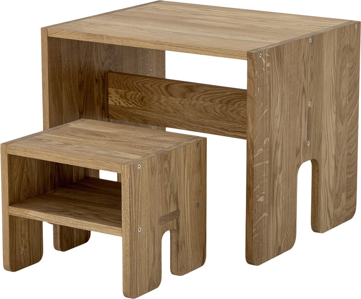 Bloomingville Mini Bas Bord, Brun, Eg Brun