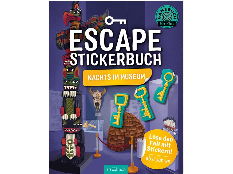Buchzentrum Escape-Stickerbuch: Nachts im Museum 32 Seiten Für alle Escape-Rätsel- und Stickerfans