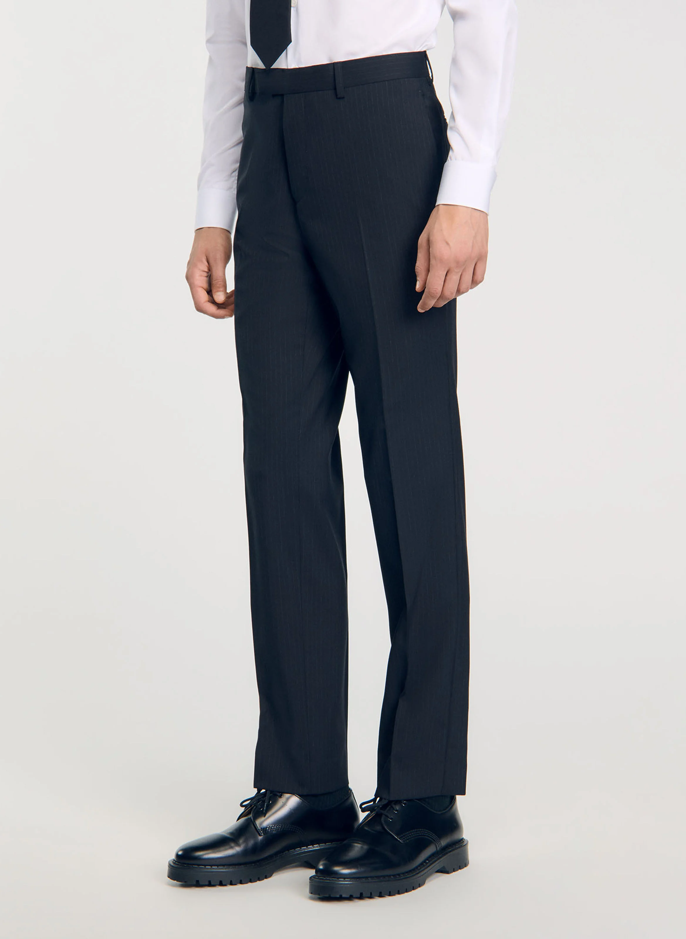 Pantalon de costume en laine | Noir
