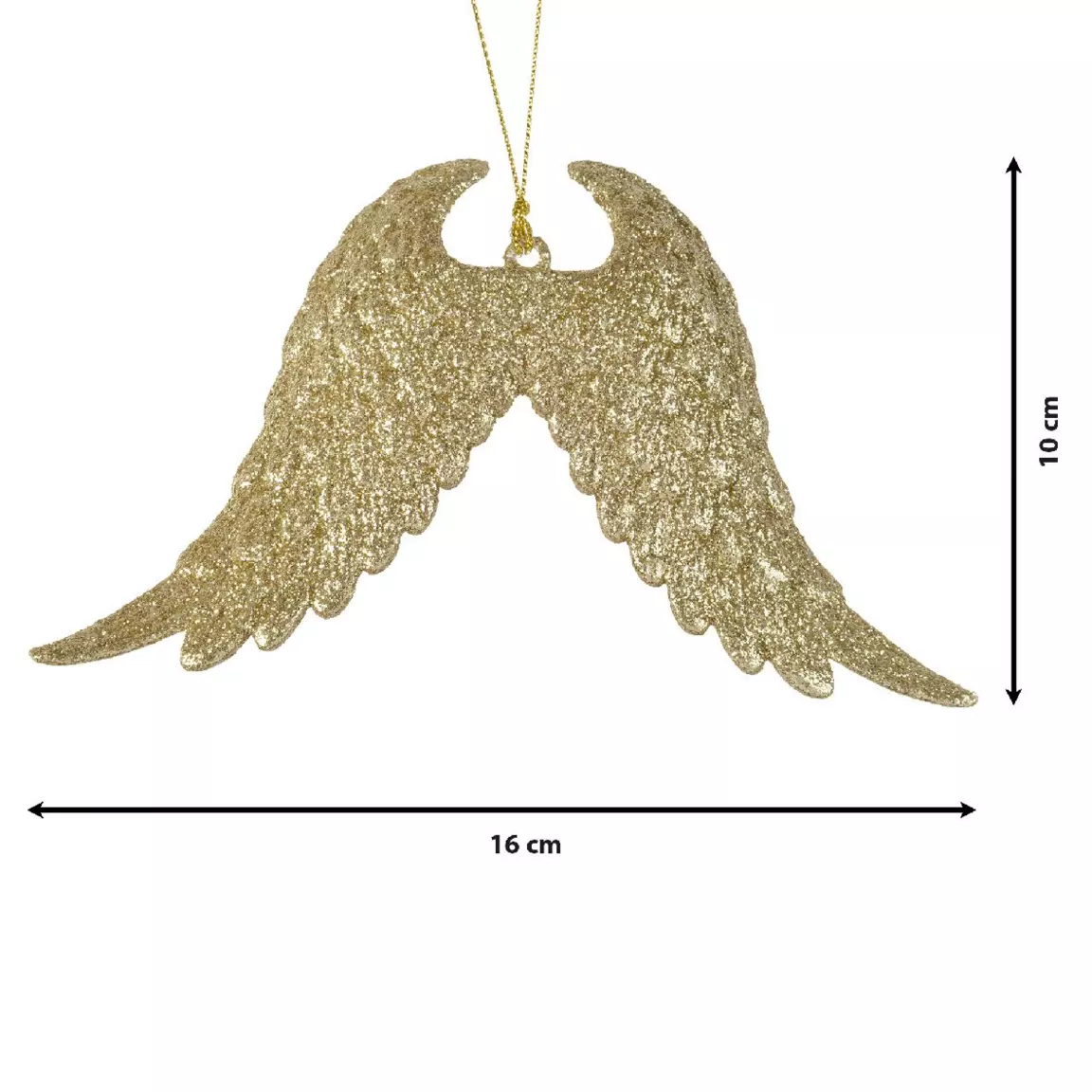 Ailes d'ange à suspendre (H14 cm) Baptistin Or