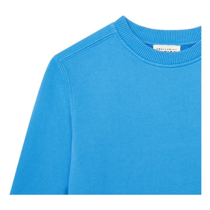 SMALLABLE BASICS Sweat Crewneck Garçon Molleton Bio | Bleu azur