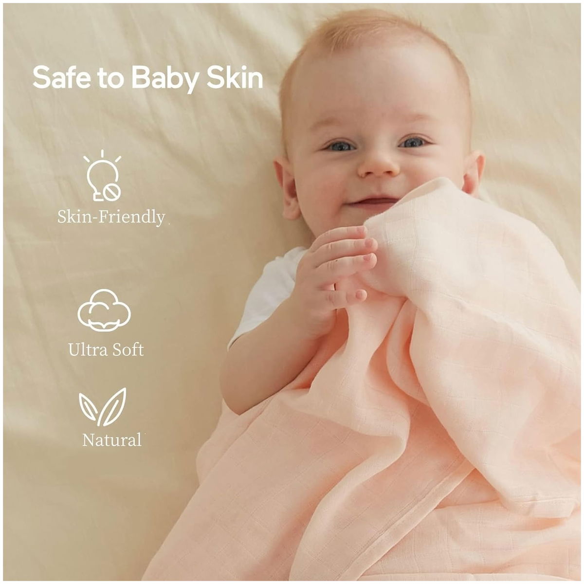 MomcozyMomcozy   Baby Musselin Wickeldecken 4er Pack heart flower