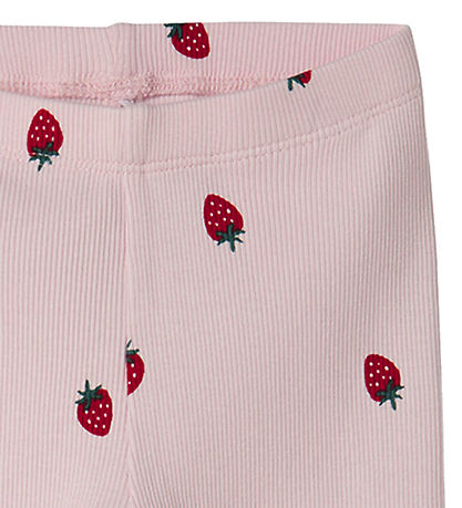 Name It Leggings - Rib - NbfJillie - Ballerina m. Erdbeere