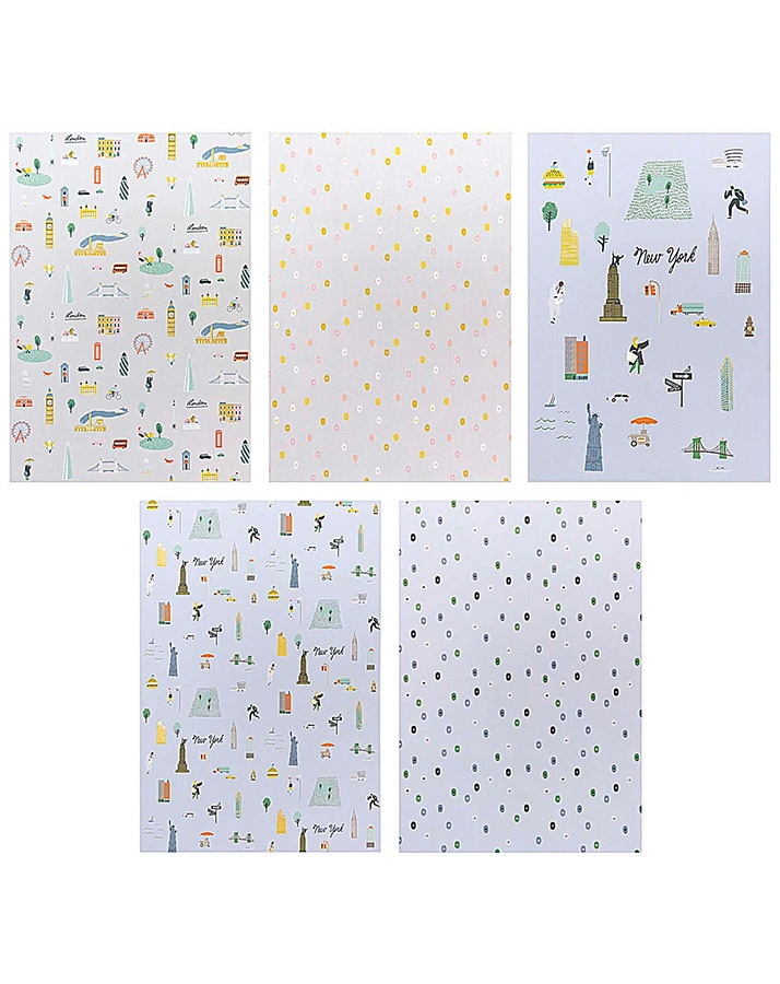Motivpapier-Block TRAVEL THE WORLD 40 Blatt in natur