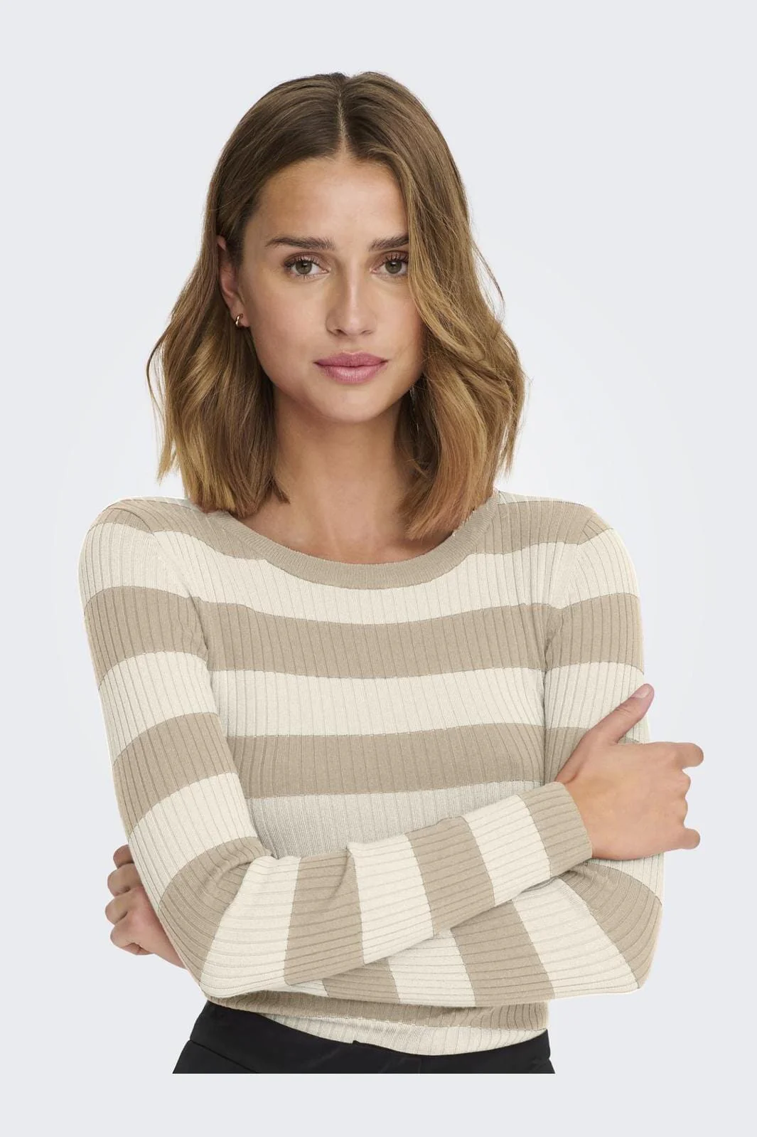 JDY JDYplum L/S O-Neck Pullover Knt 4512367 humus birch