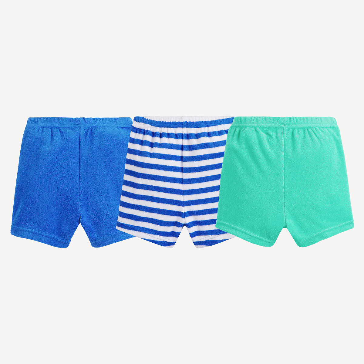 COLEÇÃO LA REDOUTE<br>Conjunto de 3 cuecas boxer de tecido atoalhado, predominantemente algodão