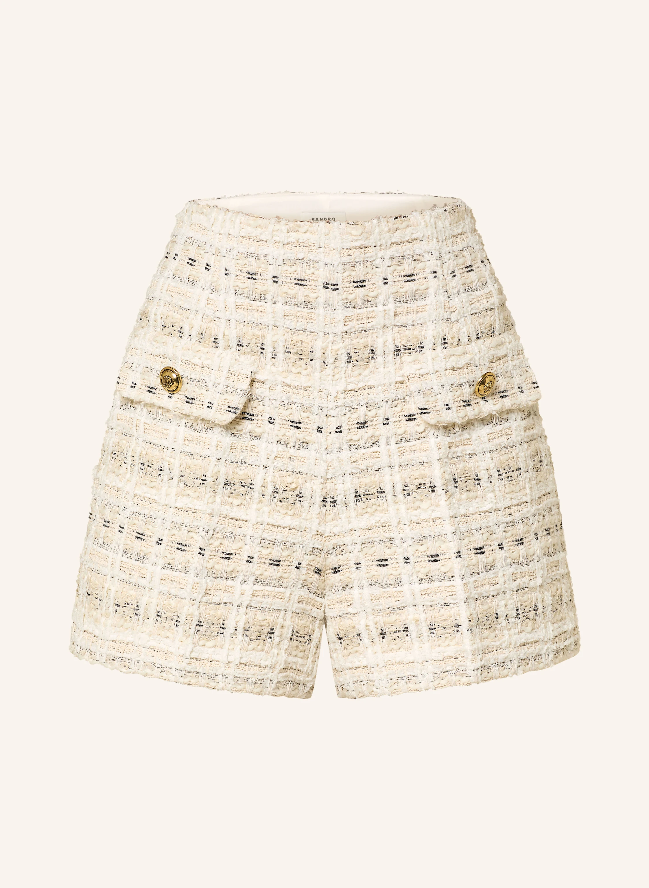 SANDRO Tweed-Shorts mit Glitzergarn