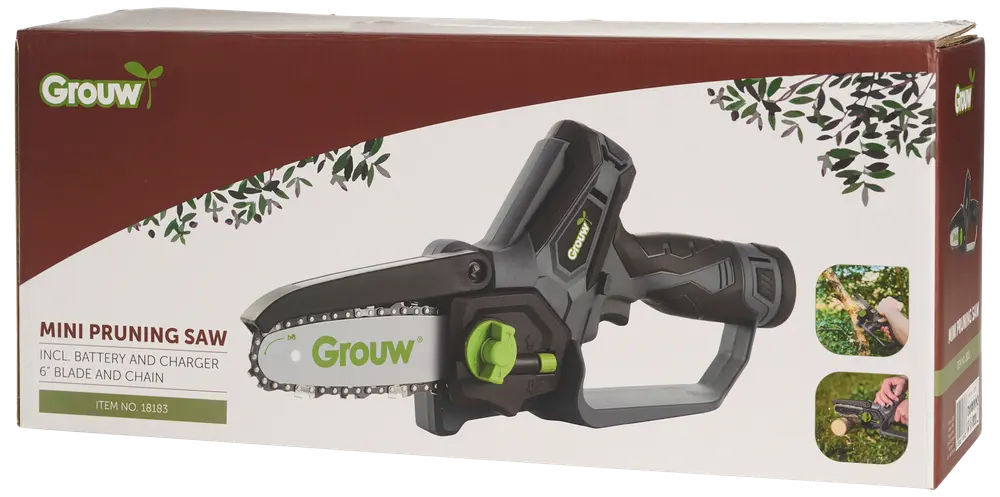 Grouw Grenkædesav 12V inkl. batteri