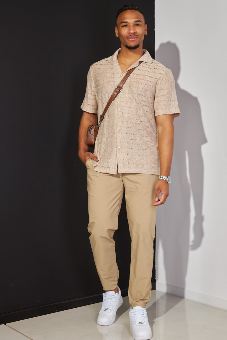 Jogging en toile camel