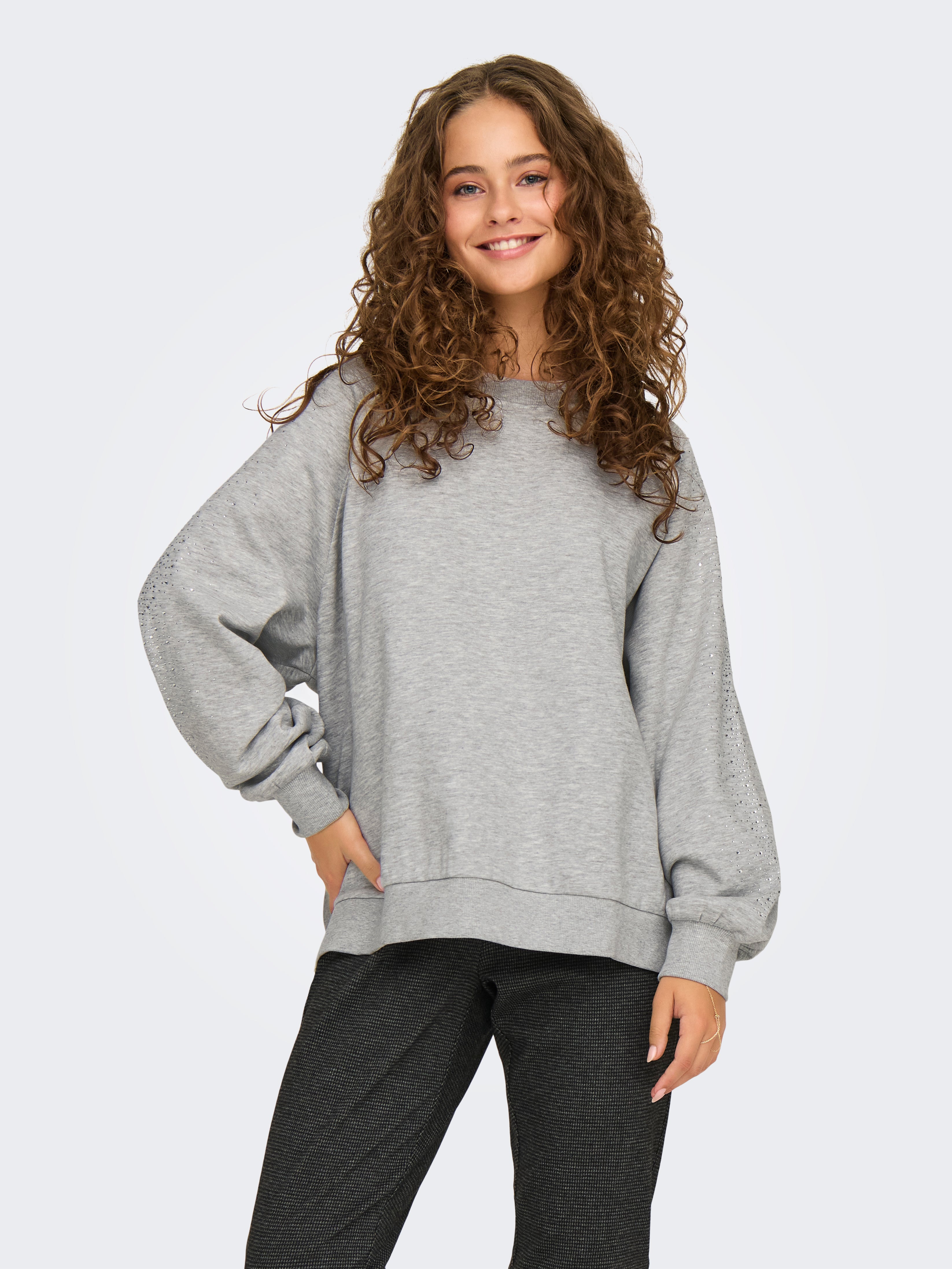 ONLZENNA Sweatshirt Light Grey Melange