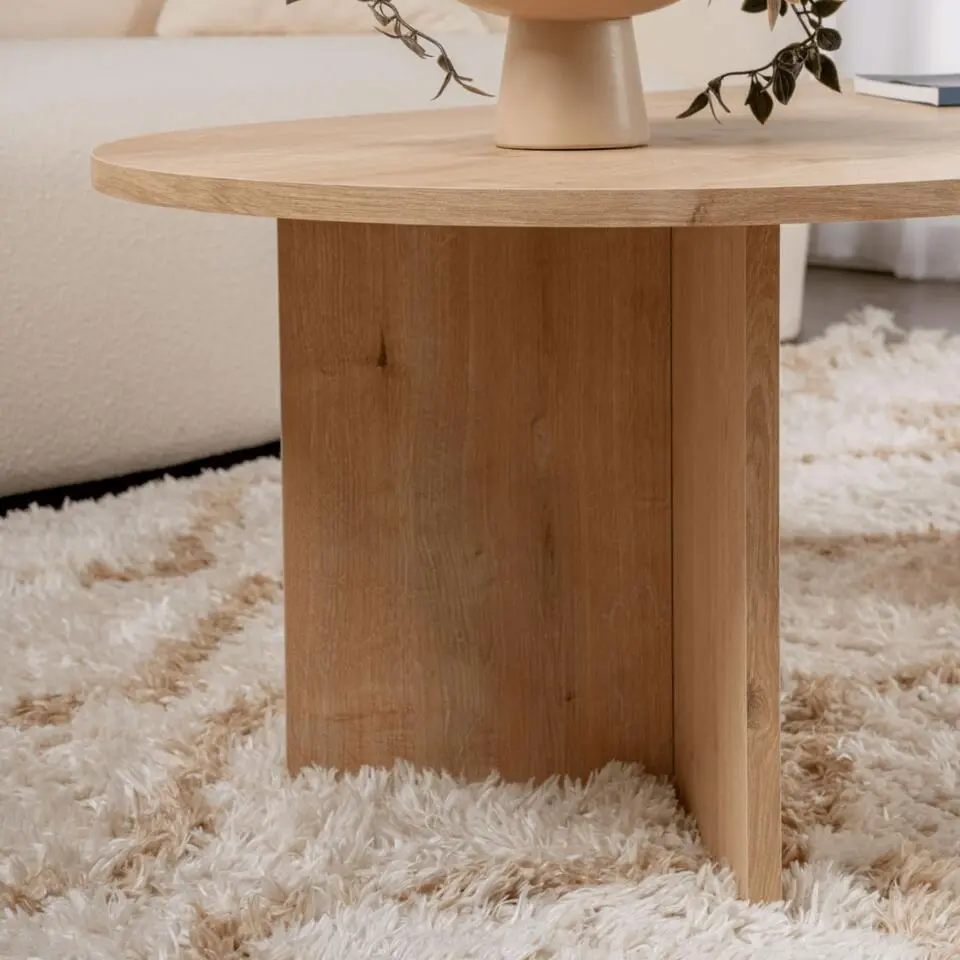 CALICOSY - Salontafel IRIS - Saffier eiken - 39,8x119x60 cm