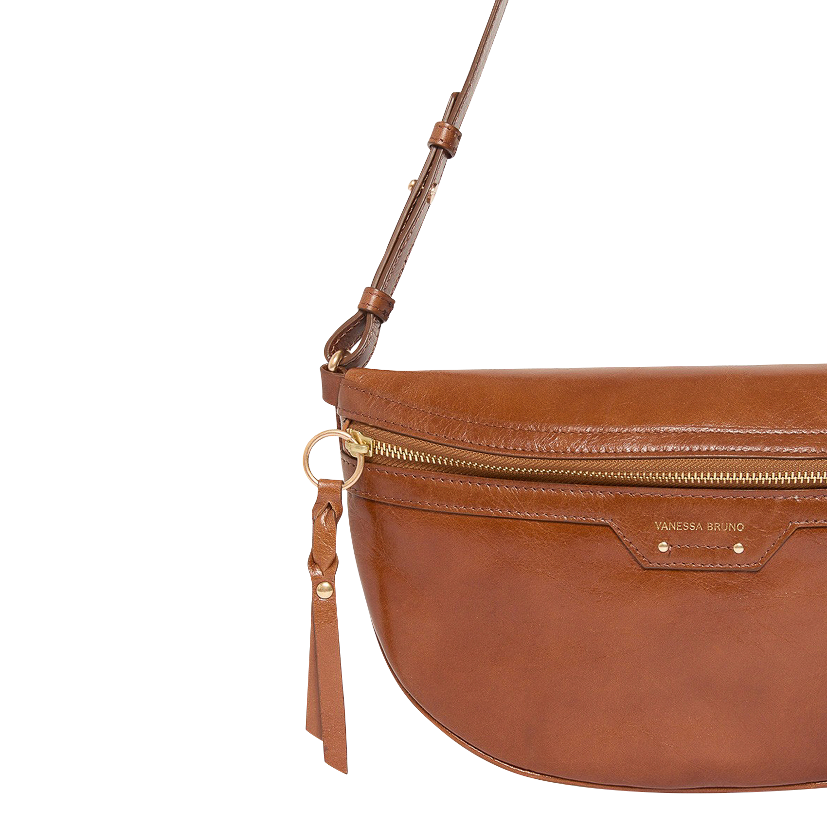 Sac bandoulière en cuir | Marron
