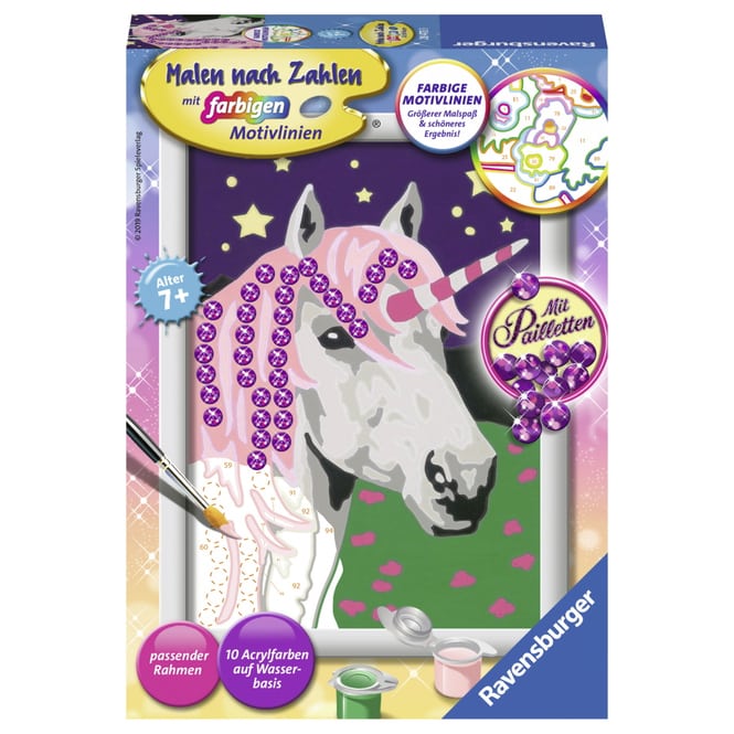 Malen nach Zahlen - Einhorn - Sonderserie E