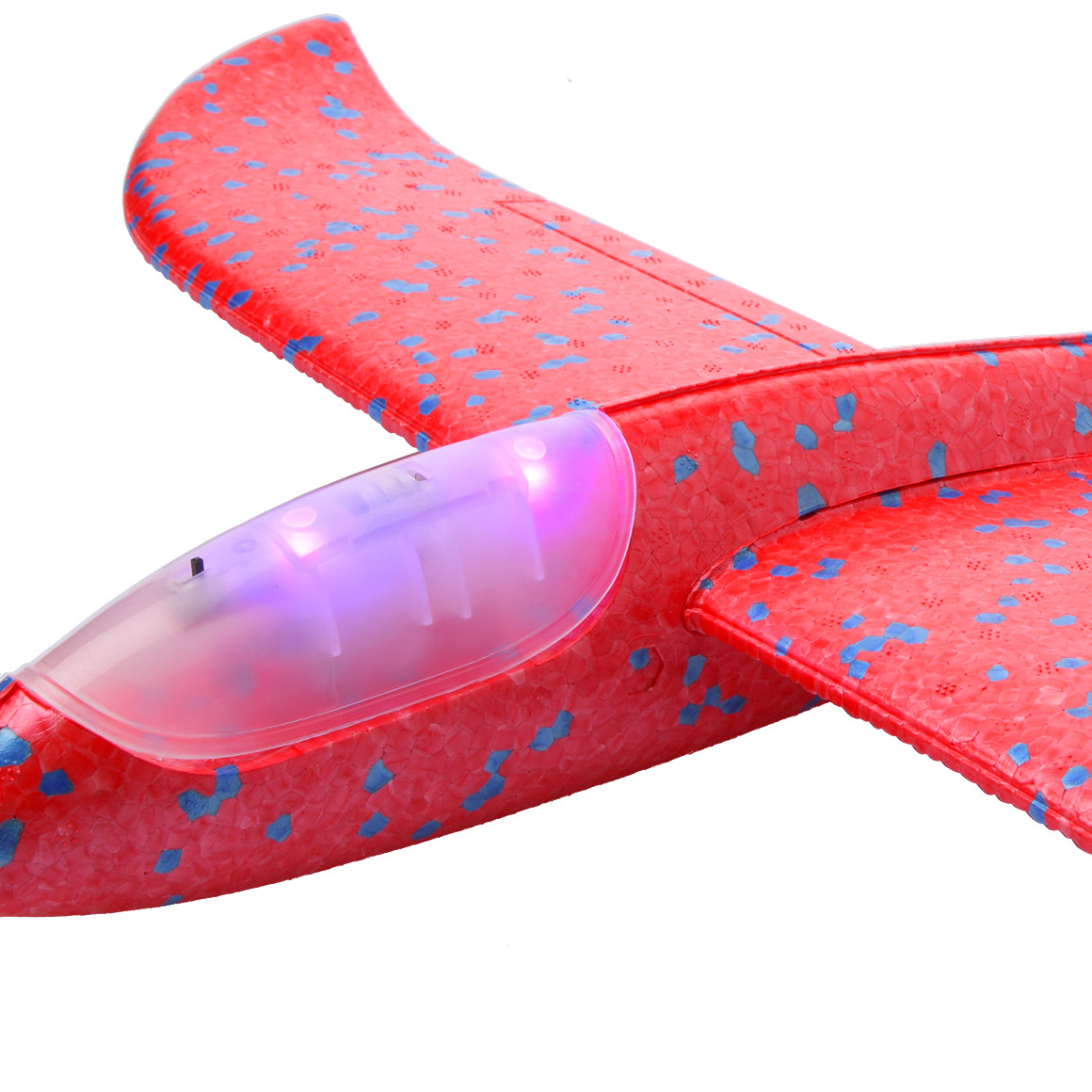 Topolino LED Flugzeug zum Werfen rot