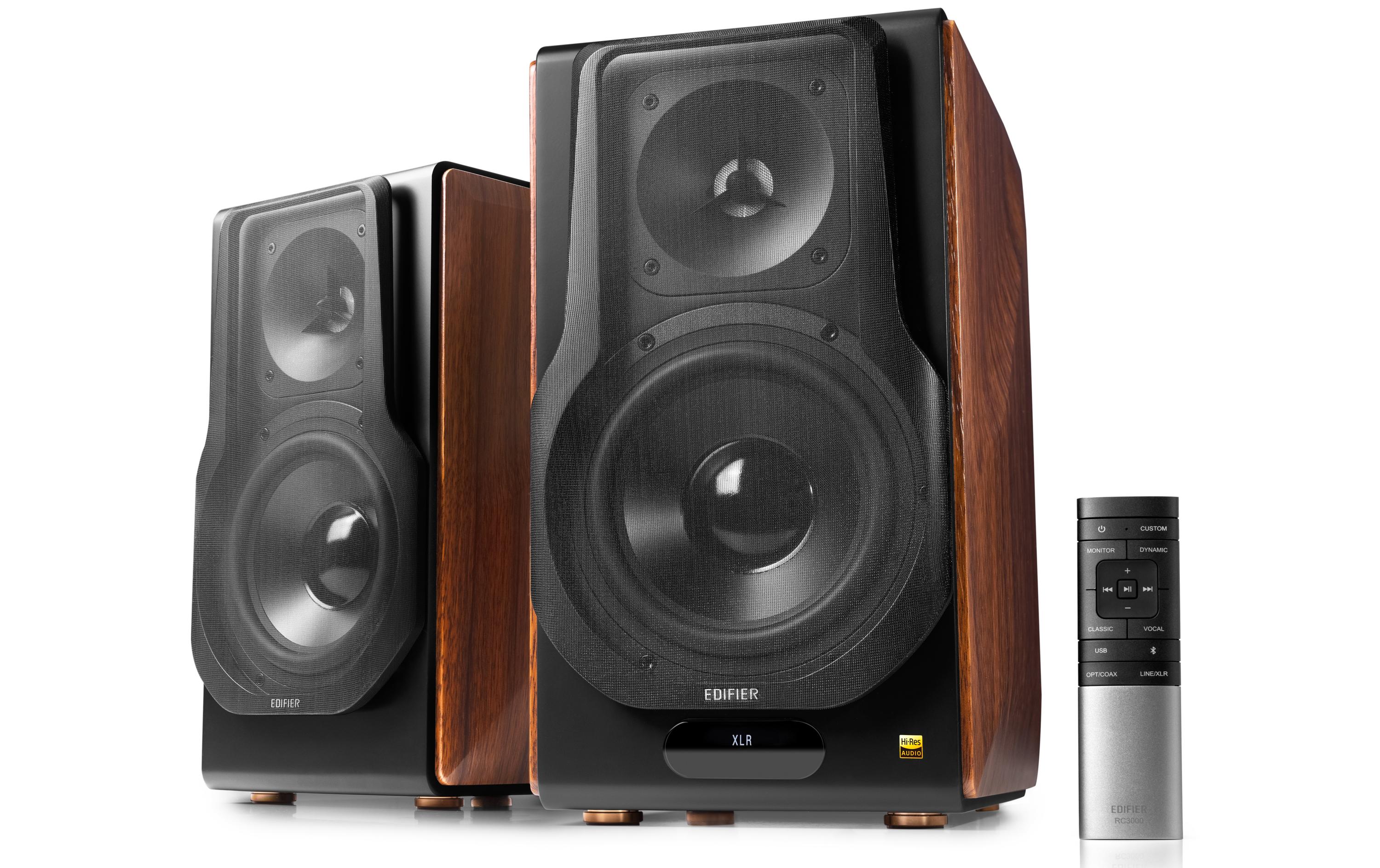 Regallautsprecher Paar S3000MKII Braun, Schwarz<br>Aktive kabellose 2.0 Lautsprecher