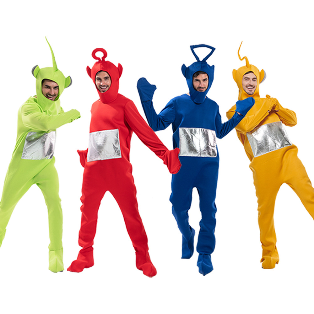 (170-180cm) Fasnachts Erwachsenen Kostüm Teletubbies Laa-Laa Overall Verkleidung für Motto Partys / Halloween - Gelb