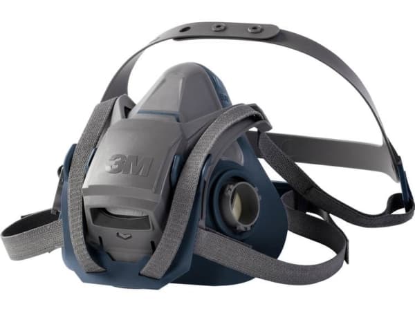 3M 70071668134, Halvdekkende, Luftrensende respirator, Konstruksjon, Industrielt vedlikehold, Svart, Grå, Silikon