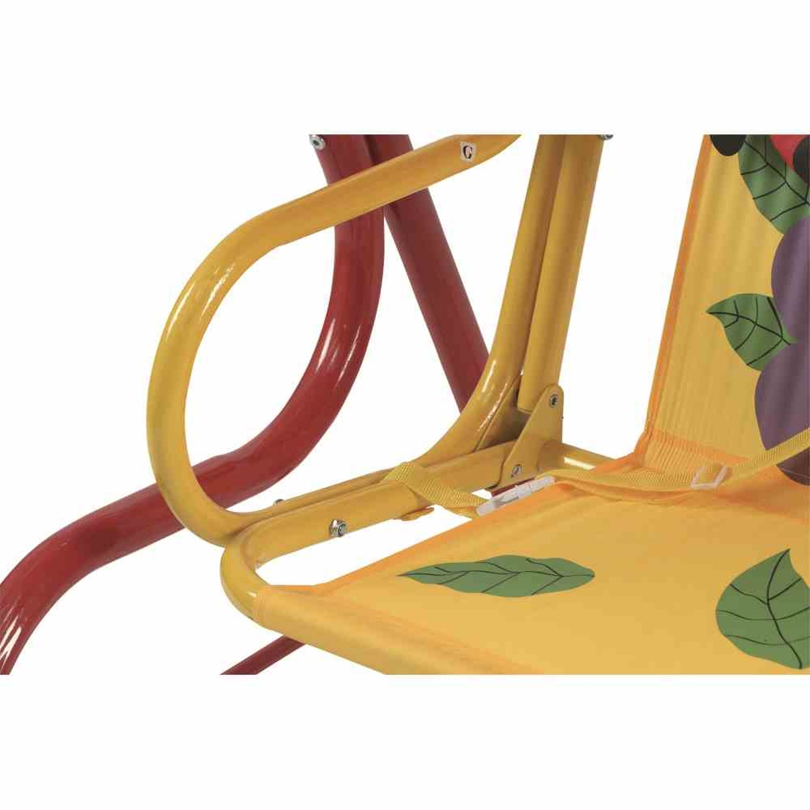 Kinder-Hollywoodschaukel MARIE - rot-gelb - 115x118 cm